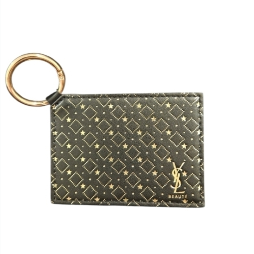 YSL Beaute Black and Gold Card Holder